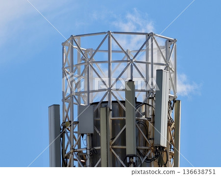 Summary Of Communication Tower With Antennas Highlighting Advanced Wireless Network Infrastructure 136638751