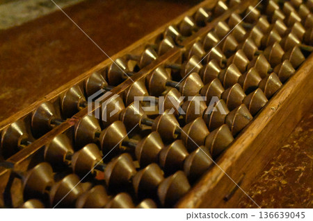 Close-up of a wooden abacus 136639045