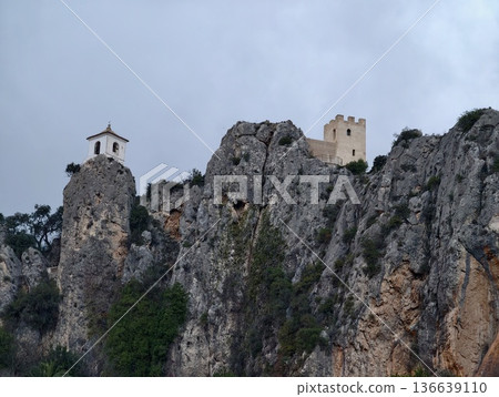 Secluded Mountain Chapel, Isolated Rocky Spire Crowned With Humble Sanctuary And Surrounding Pines 136639110
