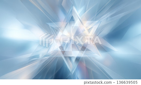 Clean abstract background featuring blue and white colors with a prominent Star of David design, suitable for various creative projects 136639505