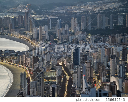 Sunshine Cityscape View, Bright Seaside Cityscape Featuring Apartment Blocks And Sunlight Exploration Sunshine Cityscape View, Bright Seaside Cityscape Featuring Apartment Blocks And Sunlight Exploration 136639543