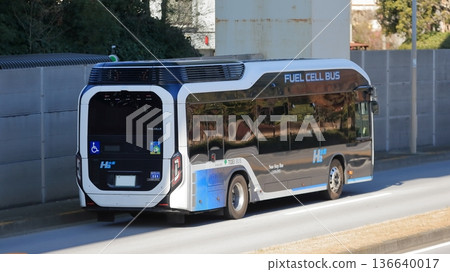 Hydrogen fuel cell bus image Hydrogen fuel cell bus image 136640017