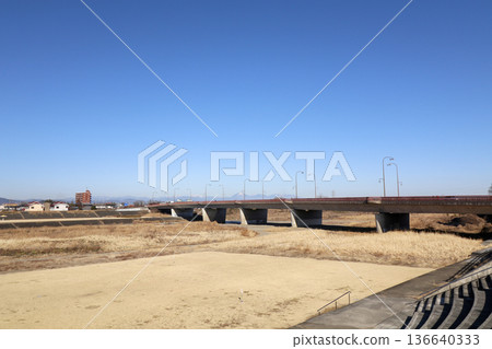 Kanko Bridge in Oyama City, Tochigi Prefecture Kanko Bridge in Oyama City, Tochigi Prefecture 136640333