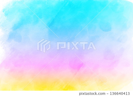 彩虹色水彩抽象背景 彩虹色水彩抽象背景 136640413