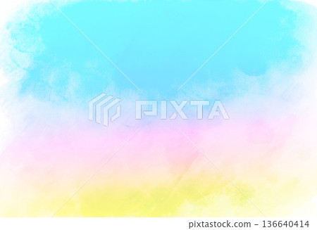 彩虹色水彩抽象背景 彩虹色水彩抽象背景 136640414