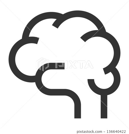 Neurology icon (simple, line drawing, monochrome) Neurology icon (simple, line drawing, monochrome) 136640422