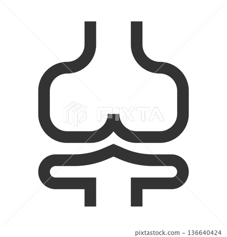 Collagen disease / Rheumatology / Icon (simple, line drawing, monochrome) Collagen disease / Rheumatology / Icon (simple, line drawing, monochrome) 136640424