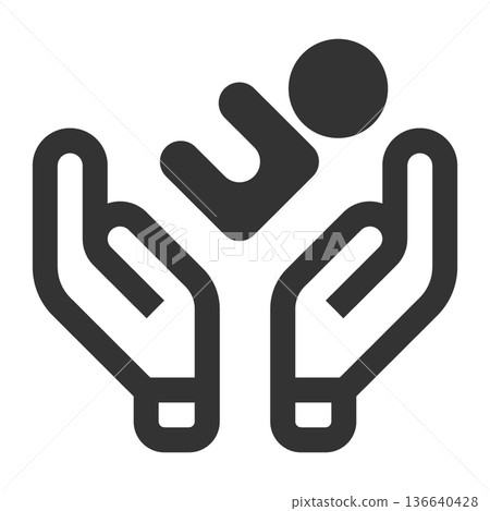 Obstetrics icons (simple, line drawing, monochrome) 136640428