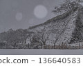 Snow scene at Sasayama Castle 136640583