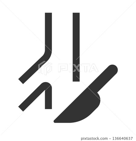 Vascular surgery icon (simple, line drawing, monochrome) 136640637