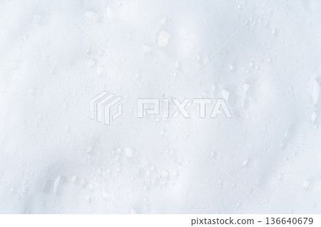 White soap bubbles close-up 136640679