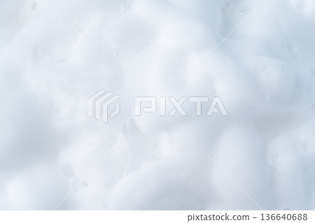 White soap bubbles close-up 136640688