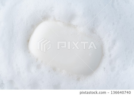 Close-up of lathered white bar soap Close-up of lathered white bar soap 136640740