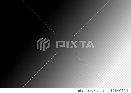 Black and White Diagonal Gradient Overlay or Shadow Effect Background Vector. 136640764