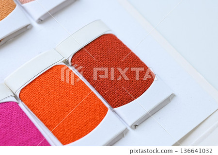 sample color shade of colorful fabric textile of clothing industry 136641032