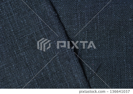 black hemp viscose natural fabric cloth color, sackcloth rough texture of textile fashion black hemp viscose natural fabric cloth color, sackcloth rough texture of textile fashion 136641037