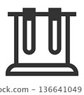 臨床實驗室圖示（簡潔線條畫，單色） 136641049