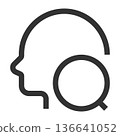 皮膚科圖示（簡潔線條畫，單色） 136641052