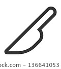 手術刀圖示（簡潔線條畫，單色） 136641053