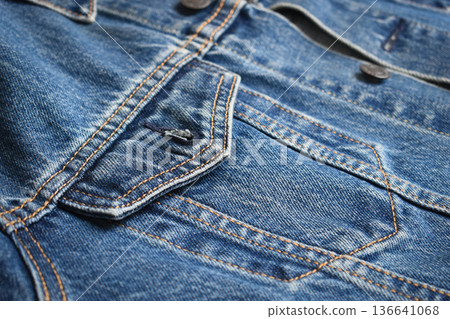 pocket of blue denim texture background, jean fashion style pocket of blue denim texture background, jean fashion style 136641068