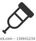 復健科圖示（簡潔線條畫，單色） 136641234