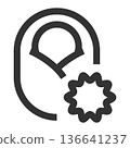 兒童過敏圖示（簡潔線條畫，單色） 136641237