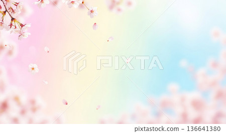 柔和色調的花卉背景 136641380