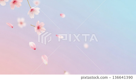 淡粉紅色春季背景 136641390