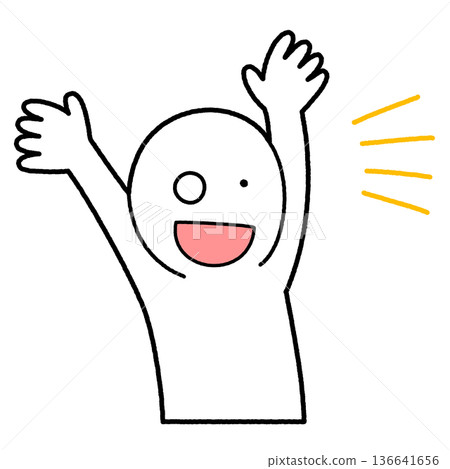 Illustration of a delighted white person Illustration of a delighted white person 136641656
