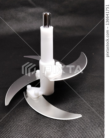 four bladed chopper knife on black background 136641751