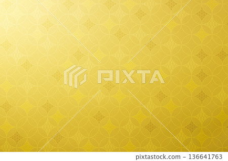 金色日式圖案背景 136641763