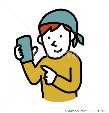技術工人頭像 專業插畫頭像 技術工人頭像 專業插畫頭像 136641905