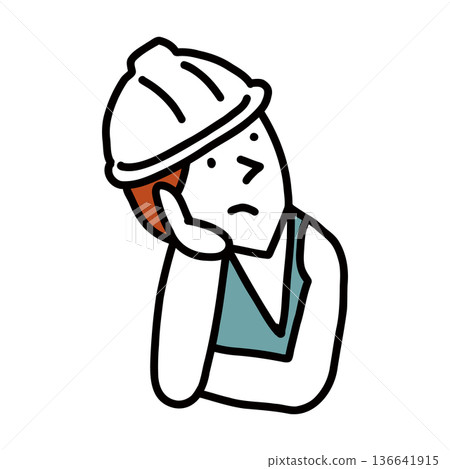 技術工人頭像 專業插畫頭像 技術工人頭像 專業插畫頭像 136641915