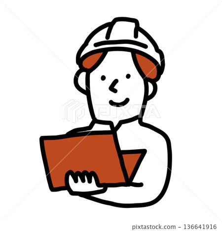 技術工人頭像 專業插畫頭像 技術工人頭像 專業插畫頭像 136641916