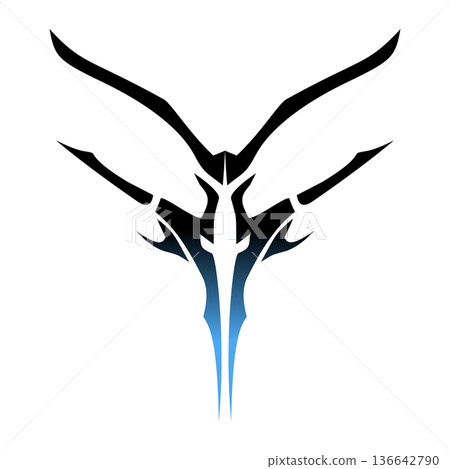 Abstract Black and Blue Logo Design. Abstract Black and Blue Logo Design. 136642790