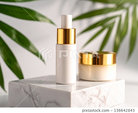 美妝產品圖片素材、樣機樣品、化妝品、高級包裝 136642843