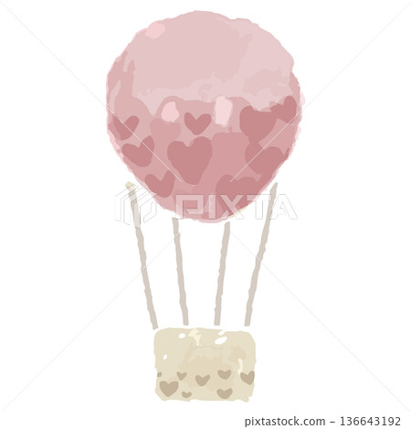 適用於幼兒園、托兒所和兒科的水彩兒童插畫素材 | 氣球插畫 136643192