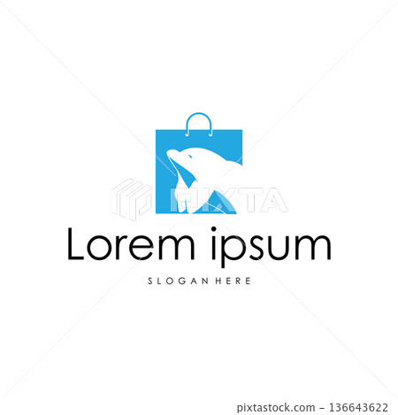 Elegant dolphin logo design symbol speed beauty of the sea Elegant dolphin logo design symbol speed beauty of the sea 136643622