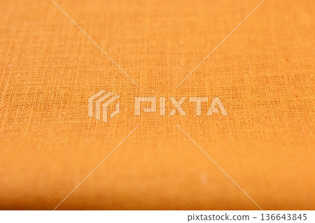 orange hemp viscose natural fabric cloth color, sackcloth rough texture of textile fashion 136643845