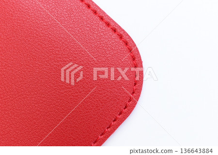 shiny red leather texture isolated on white background shiny red leather texture isolated on white background 136643884
