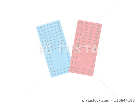 Blue and red ticket image Blue and red ticket image 136644198
