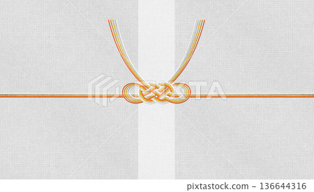 時尚現代的日本和紙以及「花柳淡路結」水引，適用於慶祝活動和喜慶場合。 136644316