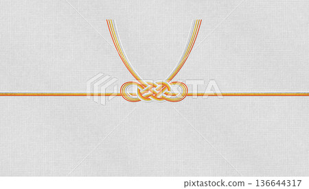 時尚現代的日本和紙以及「花柳淡路結」水引，適用於慶祝活動和喜慶場合。 136644317