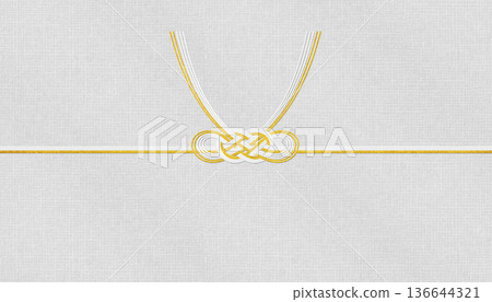 時尚現代的日本和紙以及「花柳淡路結」水引，適用於慶祝活動和喜慶場合。 136644321