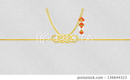 Stylish modern Japanese washi paper and "Hanayagi Awaji Musubi" Mizuhiki for celebrations and celebratory occasions 136644323