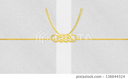 時尚現代的日本和紙以及「花柳淡路結」水引，適用於慶祝活動和喜慶場合。 136644324