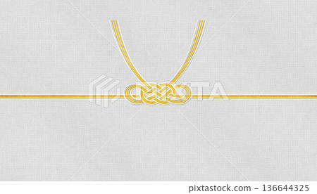時尚現代的日本和紙以及「花柳淡路結」水引，適用於慶祝活動和喜慶場合。 136644325