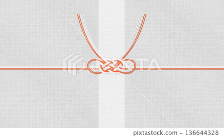 時尚現代的日本和紙以及「花柳淡路結」水引，適用於慶祝活動和喜慶場合。 136644328