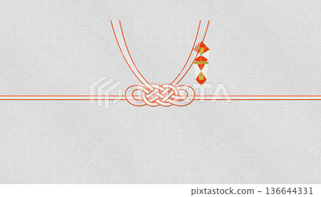 Stylish modern Japanese washi paper and "Hanayagi Awaji Musubi" Mizuhiki for celebrations and celebratory occasions 136644331