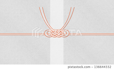 時尚現代的日本和紙以及「花柳淡路結」水引,適用於慶祝活動和喜慶場合。 時尚現代的日本和紙以及「花柳淡路結」水引,適用於慶祝活動和喜慶場合。 136644332